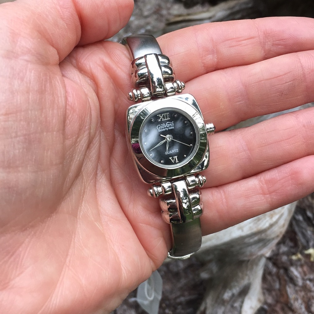 Giovani Beverly Hills Silver/Black Women's Watch
